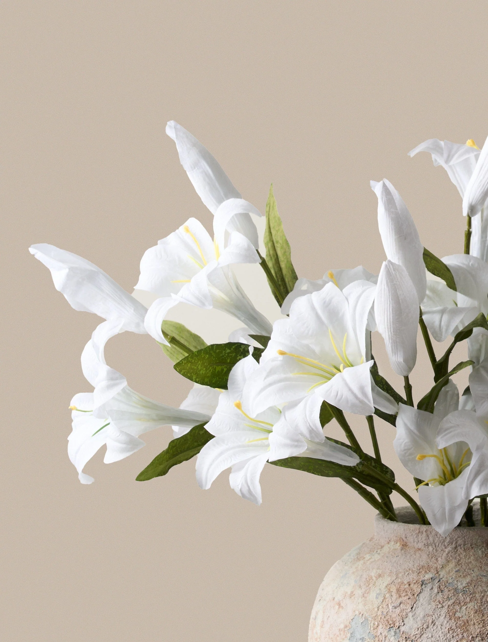 Faux Lily Arrangement - White - Image 2